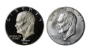 1971-1976 Eisenhower Dollar Proof or BU, Random - 40% Silver (1 Coin)