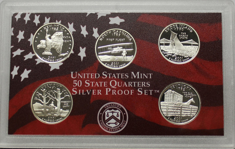 Random Proof Silver State Quarter Set Gem Cameo No Box/COA