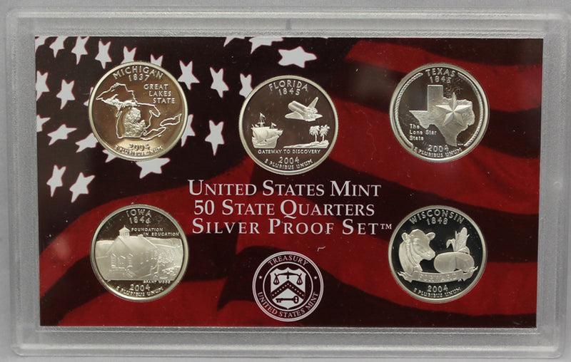Random Proof Silver State Quarter Set Gem Cameo No Box/COA