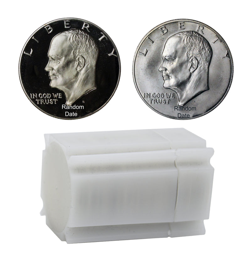 1971-1976 Eisenhower Dollar Proof or BU Roll, Random - 40% Silver (20 Coins)