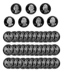 1992 - 1998 S Quarter Cameo Proof Roll 90% Silver ( 40 Coins ) Random Mix