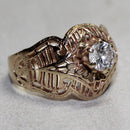 10K Solitaire Filigree Engagement Ring