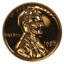 1957 Gem Proof Lincoln Wheat Cent  Brilliant