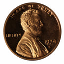 1974 Gem Proof Lincoln Cent Roll (50 Coins)