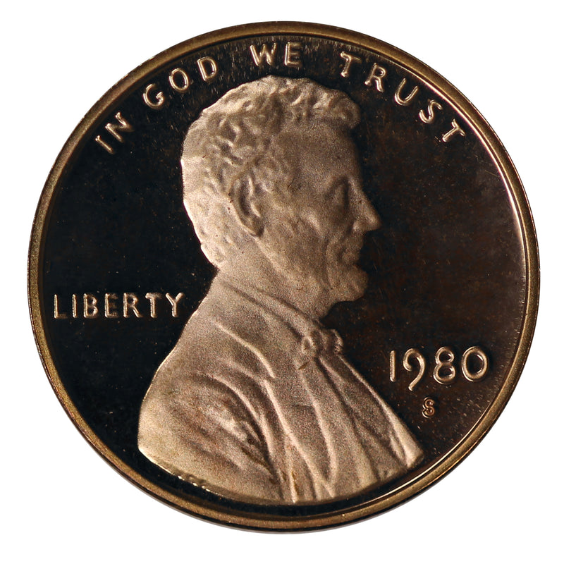 1980 Gem Proof Lincoln Cent Roll (50 Coins)