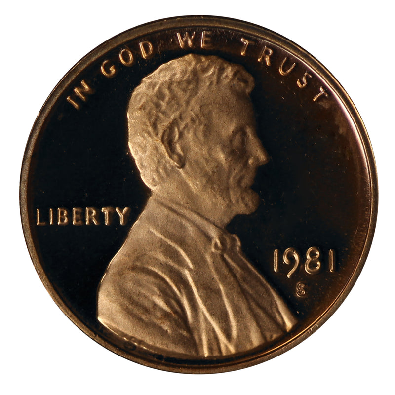 1981 Gem Deep Cameo Proof Lincoln Shield Cent Type 1 filled S