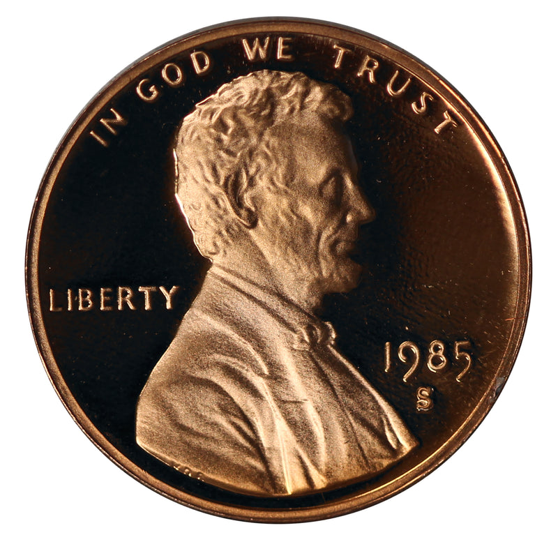1985 Gem Proof Lincoln Cent Roll (50 Coins)