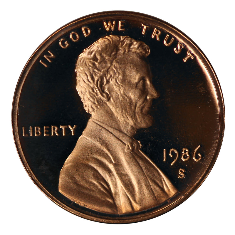 1986 Gem Proof Lincoln Cent Roll (50 Coins)