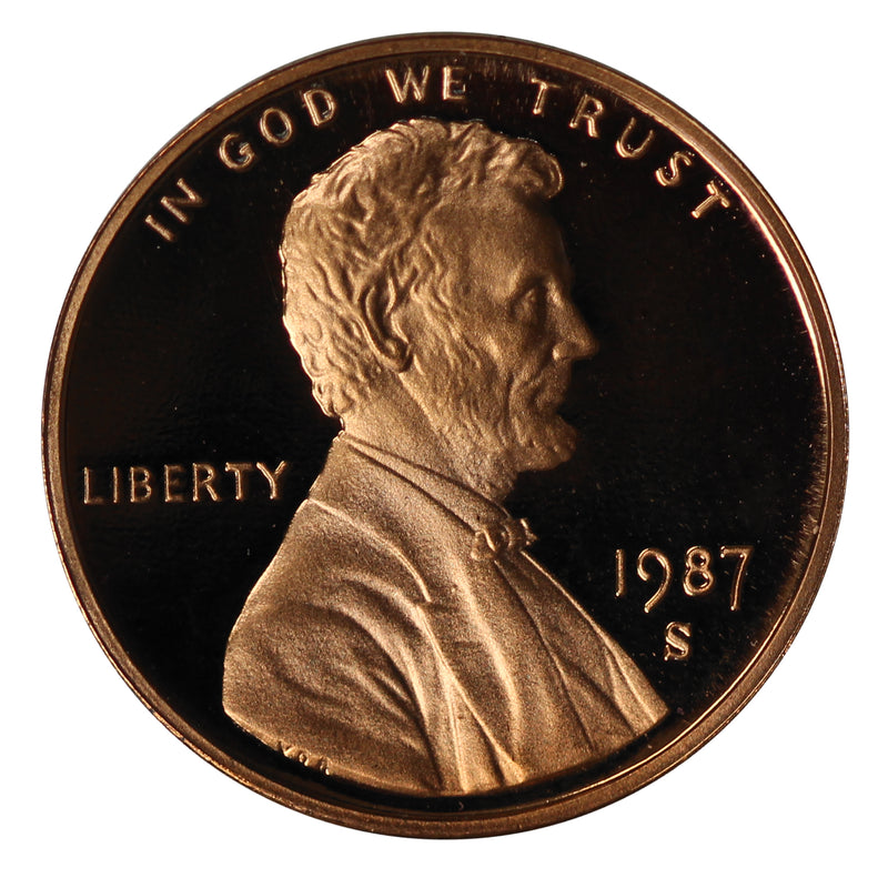 1987 Gem Proof Lincoln Cent Roll (50 Coins)