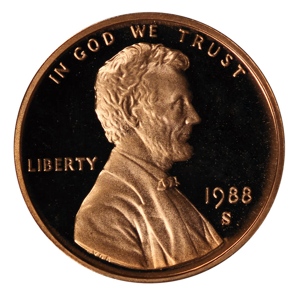 1988 Gem Deep Cameo Proof Lincoln Memorial Cent