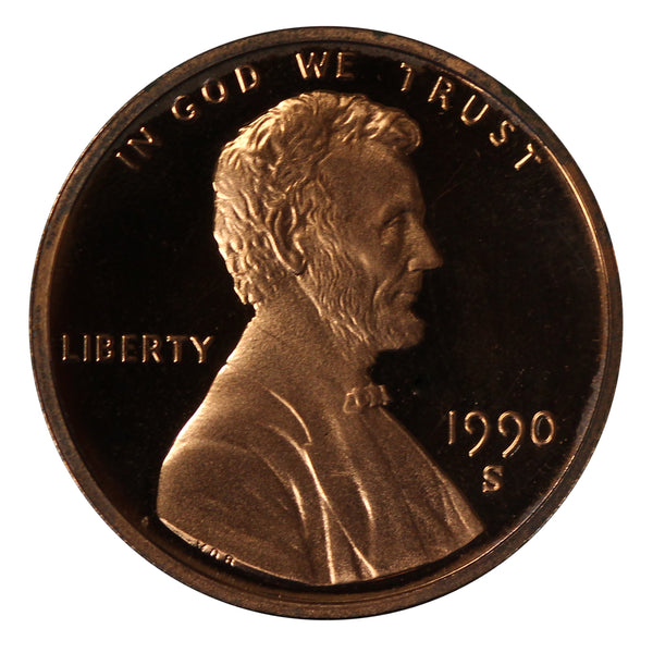 1990 Gem Deep Cameo Proof Lincoln Memorial Cent