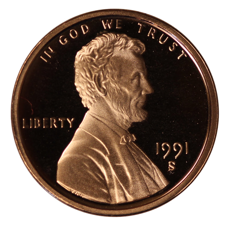 1991 Gem Proof Lincoln Cent Roll (50 Coins)