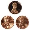 1991 P D S Lincoln Memorial Cent 1c Year set Proof & BU US 3 Coin lot