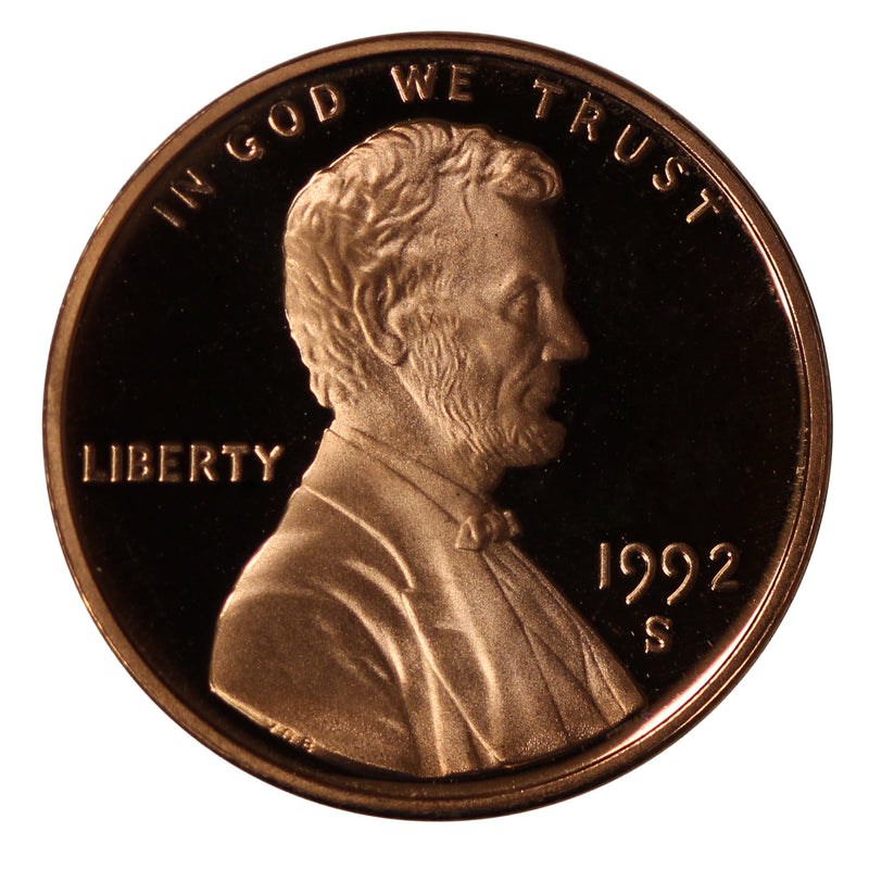 1992 Gem Deep Cameo Proof Lincoln Memorial Cent