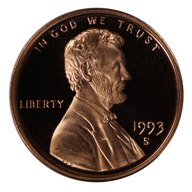 1993 Gem Deep Cameo Proof Lincoln Memorial Cent