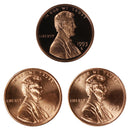 1993 P D S Lincoln Memorial Cent 1c Year set Proof & BU US 3 Coin lot