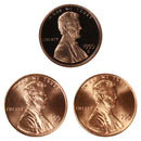1995 P D S Lincoln Memorial Cent 1c Year set Proof & BU US 3 Coin lot