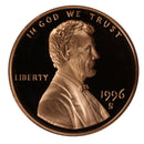 1996 Gem Deep Cameo Proof Lincoln Memorial Cent