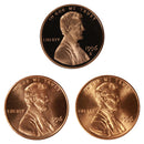 1996 P D S Lincoln Memorial Cent 1c Year set Proof & BU US 3 Coin lot