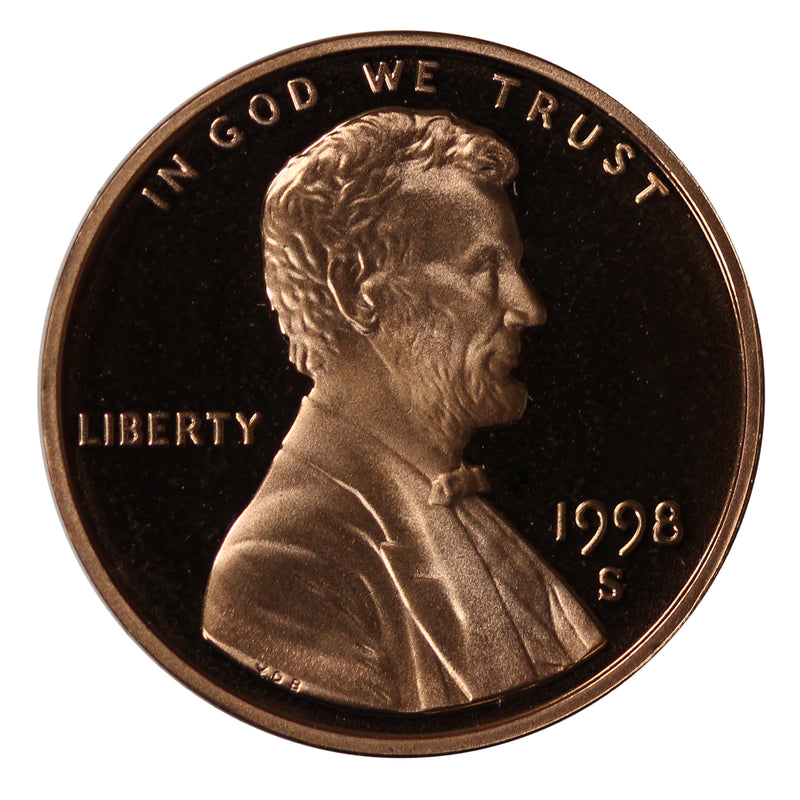 1998 Gem Deep Cameo Proof Lincoln Memorial Cent