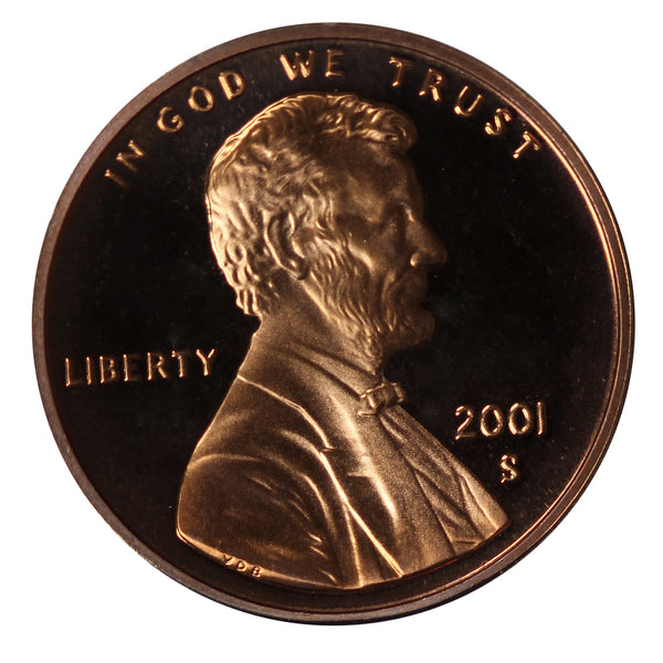 2001 Gem Deep Cameo Proof Lincoln Memorial Cent