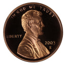 2003 Gem Proof Lincoln Cent Roll (50 Coins)