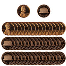 1963 Gem Proof Lincoln Cent Roll (50 Coins)