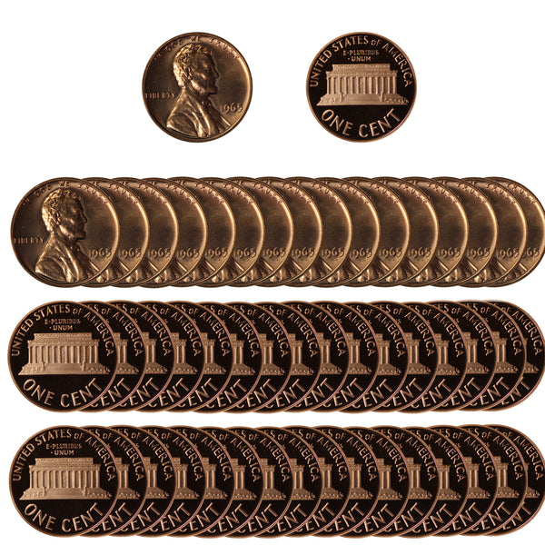 1965 SMS Lincoln Cent Roll (50 Coins)