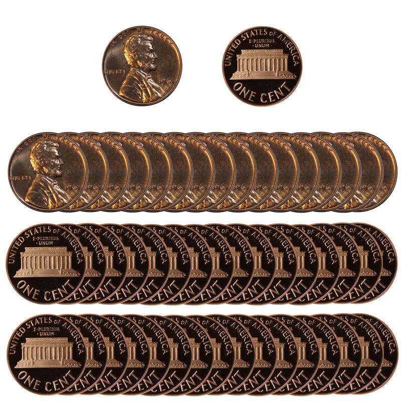 1967 SMS Lincoln Cent Roll (50 Coins)