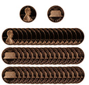 1996 Gem Proof Lincoln Cent Roll (50 Coins)