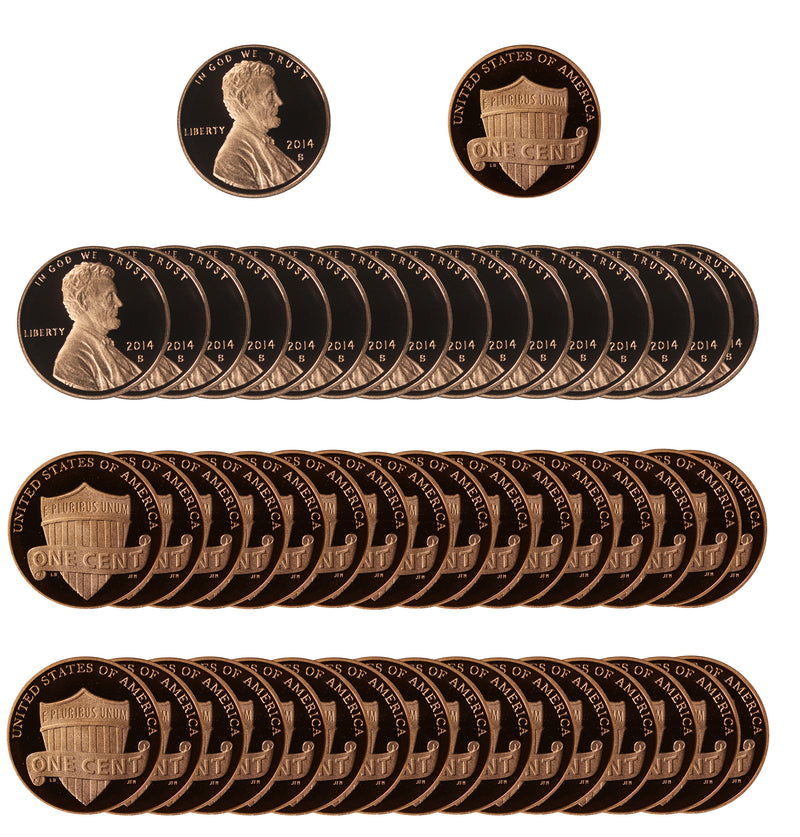 2014 Gem Proof Lincoln Cent Roll (50 Coins)