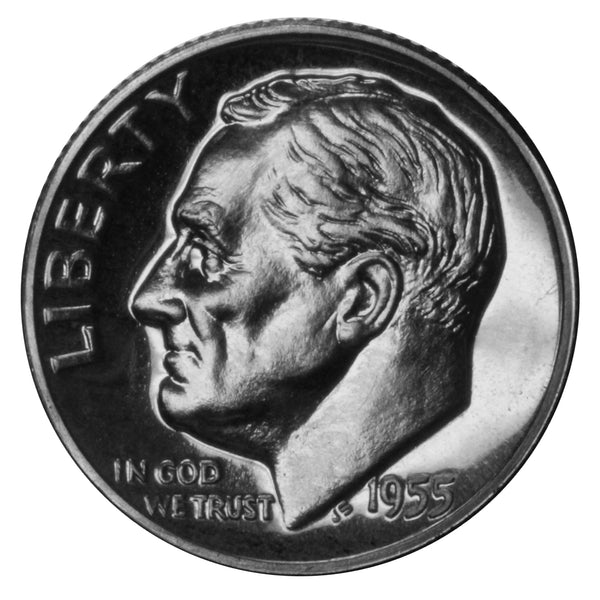 1955 Roosevelt Dime choice 90% Silver Proof