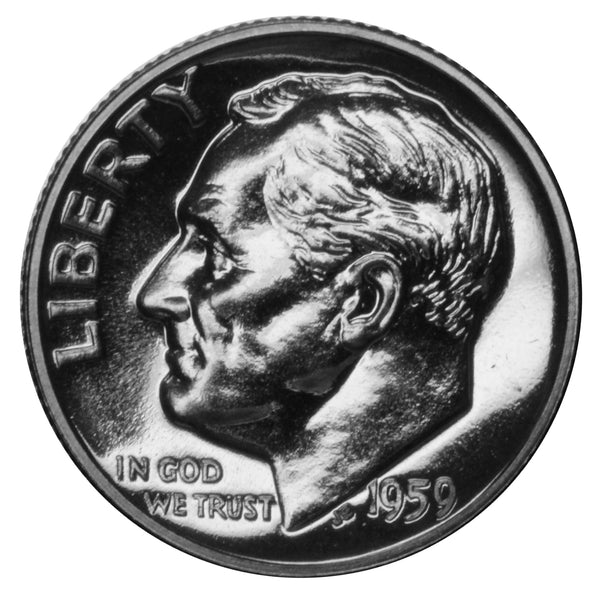 1959 Roosevelt Dime choice 90% Silver Proof
