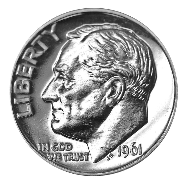 1961 Roosevelt Dime choice 90% Silver Proof
