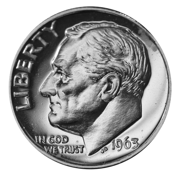1963 Roosevelt Dime choice 90% Silver Proof