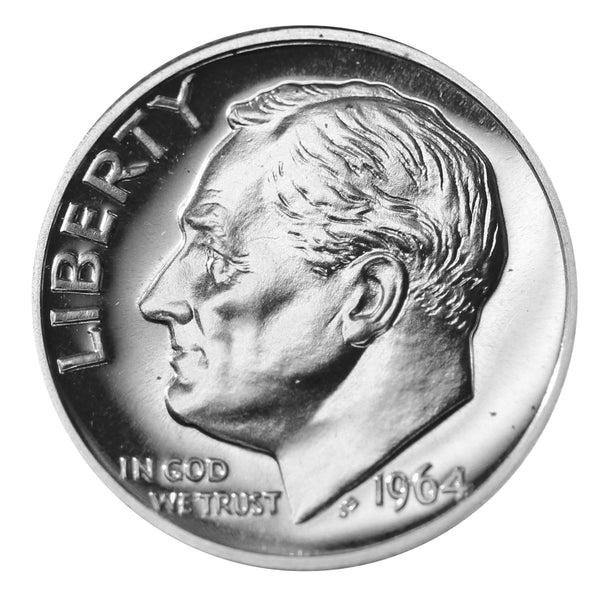 1964 Roosevelt Dime choice 90% Silver Proof