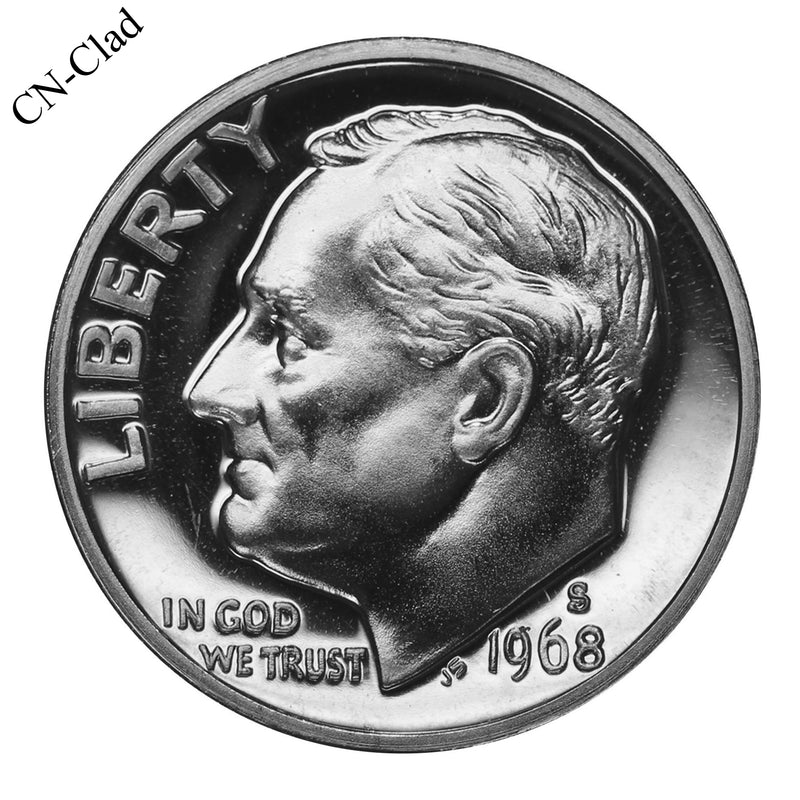 1968 S Roosevelt Dime Choice CN-Clad Proof