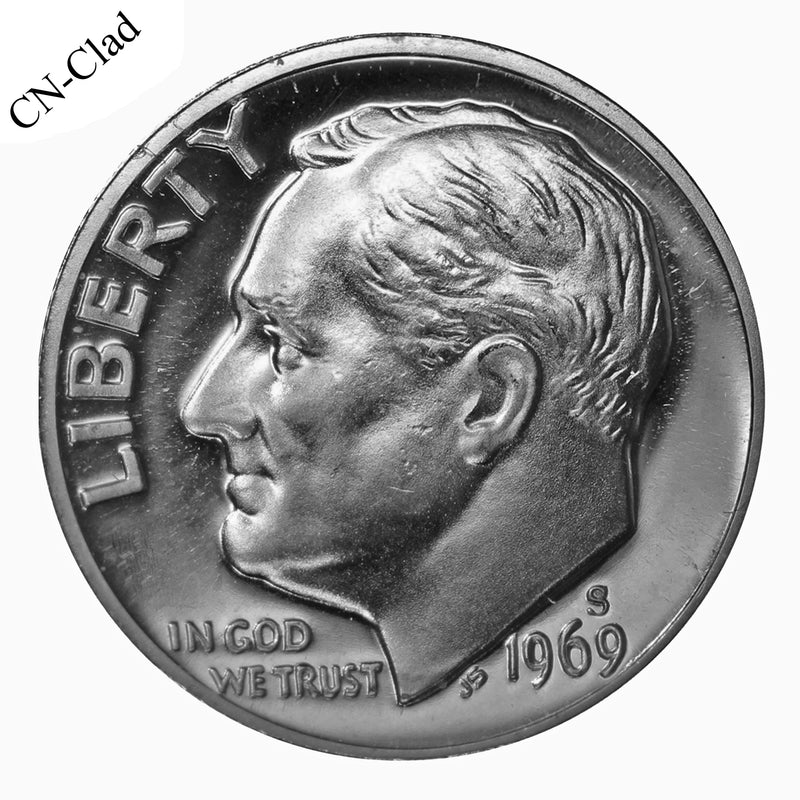 1969 S Roosevelt Dime Choice CN-Clad Proof