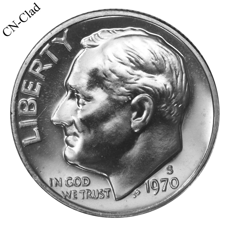 1970 S Roosevelt Dime Choice CN-Clad Proof