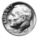 1971 S Roosevelt Dime Gem Proof CN-Clad Roll (50 Coins)