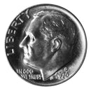 1976 -D Roosevelt Dime Roll BU Clad 50 US Coins