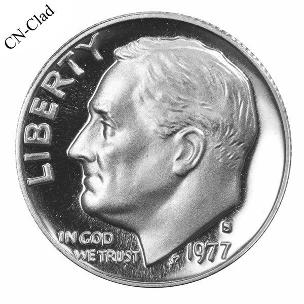 1977 S Roosevelt Dime Choice Cameo CN-Clad Proof
