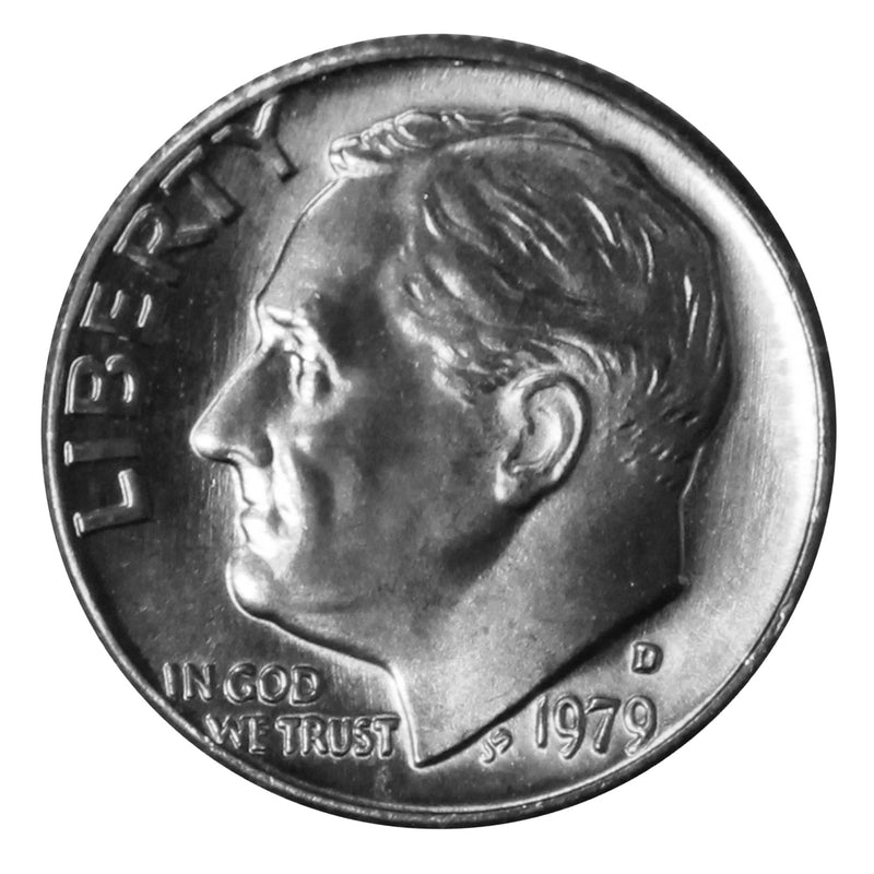 1979 -D Roosevelt Dime Roll BU Clad 50 US Coins