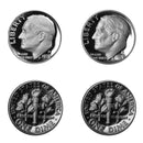 1979 S Roosevelt Dime Choice Cameo Proof 2 Coin Set Type 1 & 2 CN-Clad