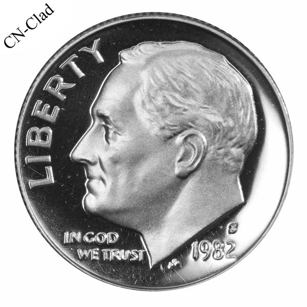 1982 S Roosevelt Dime Choice Cameo CN-Clad Proof