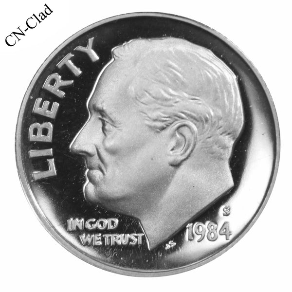 1984 S Roosevelt Dime Choice Cameo CN-Clad Proof
