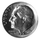 1985 -D Roosevelt Dime Roll BU Clad 50 US Coins