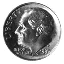 1985 -P Roosevelt Dime Roll BU Clad 50 US Coins