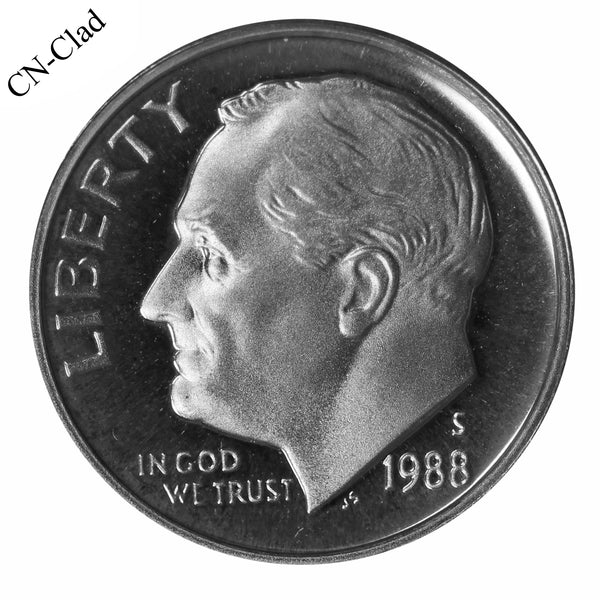 1988 S Roosevelt Dime Choice Cameo CN-Clad Proof