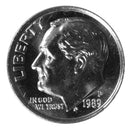 1989 -P Roosevelt Dime Roll BU Clad 50 US Coins